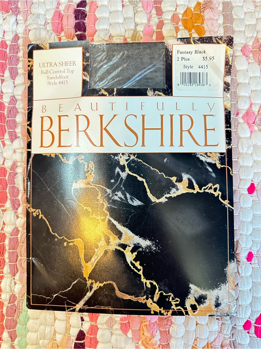 Vintage 1990 Berkshire Ultra Sheer Pantyhose 2 Plus Black NIP Made USA